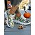 abordables Para mujeres-Zapatillas de Halloween con grafiti en blanco y negro para mujer: zapatillas deportivas con suela gruesa para caminar, ideales para ropa urbana, atuendos de otoño y fiestas de disfraces.