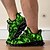 abordables Zapatos para Hombres-Zapatillas con cordones y estampado de calavera verde para hombre: zapatos casuales de estilo gótico de Halloween para fiestas, discotecas y moda urbana.