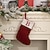 abordables Medias &amp; Sujetadores-Medias navideñas de punto rojo con diseño de letras, tamaño mediano, con alfabeto bordado, para regalar en casa, chimenea, decoración festiva para fiestas navideñas.