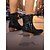 baratos Cowboy &amp; Western Boots-Botas femininas de couro sintético preto com detalhes de borlas e estampa de crocodilo, saltos grossos para um estilo urbano