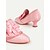 abordables Années 1920-Escarpins à nœud en satin rose pour femme avec talon chaton – Chaussures habillées de style rococo victorien du XVIIIe siècle pour cosplay, goûter et reconstitutions historiques