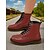 preiswerte Kampfstiefel-Rote Schnürstiefeletten für Damen – zeitloser und robuster Stil für Frauen bei Bahn- und Streckenerkundungen, Bikertouren und Herbstabenteuern