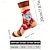 baratos Fantasias &amp; Acessórios-12 pares de meias quentes e grossas estilo natalino (cor aleatória), meias longas e fofas para o feriado com desenhos de Papai Noel e biscoitos de gengibre, presente de Natal perfeito para família e