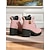 baratos Botas de tornozelo-Botas femininas de cano curto rosa com cadarço, salto grosso e sola de borracha - calçados urbanos da moda para looks de rua