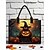 abordables Sacs-Sac fourre-tout citrouille d&#039;Halloween et maison hantée pour femme — grand sac de courses réutilisable avec poche zippée et poignées robustes, style gothique pour les friandises, les fêtes costumées et l&#039;utilisation quotidienne