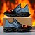 abordables Zapatos para Hombres-Zapatillas con cordones para hombre con estampado de calavera ardiente: zapatillas deportivas informales de Halloween con suela cómoda para correr, fiestas y ropa de calle para el día a día.