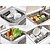 abordables Almacenamiento para la cocina-Escurridor de platos retráctil de acero inoxidable, colador de cocina expandible, cesta de drenaje sobre el fregadero, reposabrazos ajustable, estante para lavabo para verduras y frutas.