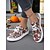 abordables Para mujeres-Calavera naranja de Halloween para mujer &amp;Zapatillas de lona con estampado de rosas y calabazas: zapatos casuales con cordones para la calle en otoño &amp;fiestas de disfraces