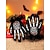 cheap Halloween Accessories-Women's Halloween Skeleton Gloves – Black Lace Cuff Sugar Skull Printed Costume Accessories for Party, Cosplay and Nightlife