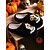 abordables Pour les femmes-Chaussons d&#039;Halloween pour femmes - mules d&#039;intérieur en peluche noire avec broderie tournesol et fantôme 3D, style chaleureux et confortable pour les vêtements d&#039;automne et les fêtes de saison