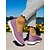 abordables Baskets femme-Baskets Flyknit à enfiler pour femme – chaussures plates légères et respirantes pour la marche, le shopping et les vacances