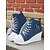 economico Sneakers da donna-sneakers da donna in denim con zeppa, allacciatura frontale e cerniera laterale, scarpe casual alte con plateau per l&#039;uso quotidiano