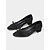 billige Block Heels-sennepsgule pumps i ruskind med blokhæl til kvinder – vintage-stil med sløjfe og rund tå til kontor, bryllupper og elegante retro-outfits