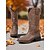 levne Cowboy &amp; Western Boots-Dámské hnědé vyšívané kovbojské boty – klasické westernové boty do půli lýtek na podzimní festivaly, práci na farmě a country koncerty