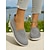 abordables Baskets femme-Baskets Flyknit à enfiler pour femme – chaussures plates légères et respirantes pour la marche, le shopping et les vacances