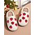 preiswerte Damenslipper &amp; Flip-Flops-Damen-Fleece-Hausschuhe mit süßer Kirschstickerei, warme Hausschuhe für Weihnachten, den Winter, das Schlafzimmer und gemütliches Zuhause