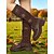 abordables Botas para montar-Botas de montar hasta la rodilla de piel sintética marrón para mujer con hebillas y cordones: calzado rústico y elegante de inspiración ecuestre para montar a caballo, paseos por el campo y salidas