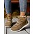 baratos Botas de neve e inverno-Botas de inverno femininas de camurça sintética marrom com forro de lã – sapatos quentes com cadarço, calçados casuais para atividades ao ar livre e viagens