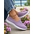 abordables Baskets femme-Baskets Flyknit à enfiler pour femme – chaussures plates légères et respirantes pour la marche, le shopping et les vacances