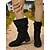 abordables Botas holgadas-Botas holgadas de ante sintético marrón para mujer con tacón bajo, cómodas botas de media pantorrilla para looks casuales de otoño e invierno.