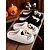 abordables Pour les femmes-Chaussons d&#039;Halloween pour femmes - mules d&#039;intérieur en peluche noire avec broderie tournesol et fantôme 3D, style chaleureux et confortable pour les vêtements d&#039;automne et les fêtes de saison