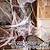 cheap Halloween-Halloween Glow in The Dark Spider Web Fake Cobwebs Stretch Green Spider Webs for Halloween Outdoor Indoor Home Decorations Creepy Party Decor