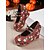 abordables Para mujeres-Zapatos Mary Jane de cuña con estampado de calavera y rosa para mujer: tacones de plataforma góticos para moda alternativa, conciertos y fiestas de Halloween.