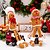 cheap Collectible Figurines-Christmas Plush Decoration Gingerbread Man Plush Doll Hanging Leg Design Christmas Cookie Man Stuffed Ornament Festive Holiday Window Display Decoration Christmas Party Home Decor Gift
