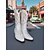 baratos Cowboy &amp; Western Boots-Botas de cowboy femininas de couro vermelho com padrão western bordado - calçados urbanos estilosos para looks da moda