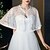 voordelige Cape-Moeder Wraps Elegant Zonbescherming Korte mouw Kant Bruiloftsomslagen Met Kant Voor Bruiloft Zomer