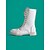 abordables Bottes de combat-Bottes de combat blanches à lacets pour femmes avec fermeture éclair latérale, chaussures de mode urbaine élégantes