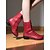 baratos Botas de dança-botas de dança femininas vermelhas com cadarço - botins de sola macia com zíper lateral para jazz, prática e performance