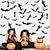 abordables Halloween-Decoración LED con diseño de murciélago 3D, pegatinas luminosas de Halloween, decoración de pared de murciélagos de Halloween, pegatinas de murciélago 3D iluminadas de varios tamaños para fiestas,