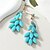 abordables Boucles d&#039;oreilles-Boucle d&#039;Oreille Créoles Le style rétro Poire Goutte ancien Mode Déclaration Des boucles d&#039;oreilles Bijoux Rose foncé / Turquoise / Rose clair Pour Mariage Soirée Fête 1 Paire