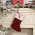 abordables Medias &amp; Sujetadores-Medias navideñas de punto rojo con diseño de letras, tamaño mediano, con alfabeto bordado, para regalar en casa, chimenea, decoración festiva para fiestas navideñas.