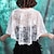 cheap Cape-Mother&#039;s Wraps Elegant Sun Protection Half Sleeve Lace Wedding Wraps With Lace For Wedding Summer