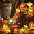 baratos Luzes interiores a pilhas e USB-Iluminação LED de Ação de Graças Luzes de Outono Abóbora 3D Folha de Bordo Bolota 2M 20LEDs Luzes de Cordão Alimentadas por Bateria Halloween Decoração de Festa Jardim Familiar Terraço Cerca