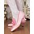 abordables Années 1920-Escarpins à nœud en satin rose pour femme avec talon chaton – Chaussures habillées de style rococo victorien du XVIIIe siècle pour cosplay, goûter et reconstitutions historiques