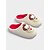 economico Per le donne-pantofole unisex da clown horror pelose con fodera in peluche rosso - comode scarpe da interno per Halloween, per feste in maschera spaventose e appassionati di film horror