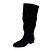 abordables Botas holgadas-Botas altas hasta la rodilla holgadas para mujer: zapatos casuales elegantes de tacón plano sin cordones para ropa urbana y atuendos cotidianos.