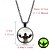 voordelige Halloween-Unieke glazen hangerketting - lichtgevend silhouet, gloeiend groen, metalen ketting voor nachtelijke evenementen