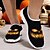 abordables Zapatos para Hombres-Zapatillas de malla negras sin cordones para hombre con estampado de cara de calabaza: zapatos ligeros e informales con temática de Halloween para fiestas, ropa de calle y uso diario.