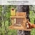cheap Camping Equipment-Squirrel Feeder, Wall Mounted Wooden Sturdy Structure Backyard Squirrel Canteen, Damp Proof Outdoor Log Squirrel Feeding Box for Garden, Tree