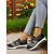 abordables Baskets femme-Baskets Flyknit rouges à enfiler pour femme avec détail chaîne – Chaussures de marche légères à rayures pour le shopping, Noël et les loisirs