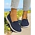 abordables Baskets femme-Baskets Flyknit à enfiler pour femme – chaussures plates légères et respirantes pour la marche, le shopping et les vacances