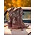 baratos Cowboy &amp; Western Boots-Botas femininas curtas de cowboy estilo western marrom escuro com padrões bordados em branco, bico fino e salto baixo para dança country e trajes casuais