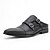 billige Tresko til herrer-herresko med dobbel munkrem, slip-on loafers, casual forretningssko til kontoret og hverdagsbruk