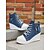 economico Sneakers da donna-sneakers da donna in denim con zeppa, allacciatura frontale e cerniera laterale, scarpe casual alte con plateau per l&#039;uso quotidiano