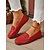 voordelige Damesinstappers &amp; loafers-Dames Instappers Klassieke instappers Zachte schoenen Comfortabele schoenen Kerstmis Dagelijks Moederdag Platte hak Ronde Teen Klassiek Casual Comfortabel Imitatieleer Leegloper Zilver Donker Bruin