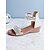 abordables Fiesta Nocturna-Sandalias de cuña con tiras en el tobillo y lentejuelas para mujer: zapatos de fiesta con punta abierta y brillo para la vida nocturna y atuendos de discoteca.